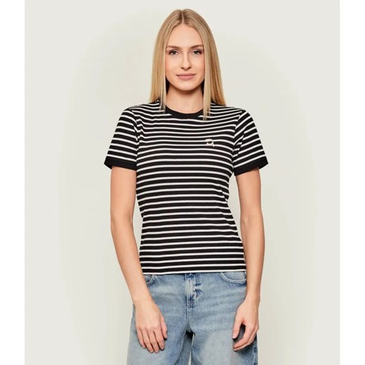Karl Lagerfeld T-shirt Ikon patch | Slim Fit ze sklepu Gomez Fashion Store w kategorii Bluzki damskie - zdjęcie 186715484