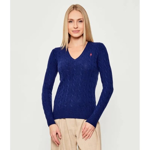 POLO RALPH LAUREN Wełniany sweter KIMBERLY | Slim Fit | z dodatkiem kaszmiru ze sklepu Gomez Fashion Store w kategorii Swetry damskie - zdjęcie 186715512