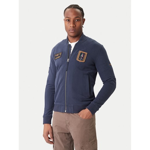 Aeronautica Militare Bluza 252FE2071UF00669 Granatowy Regular Fit ze sklepu MODIVO w kategorii Bluzy męskie - zdjęcie 186718720