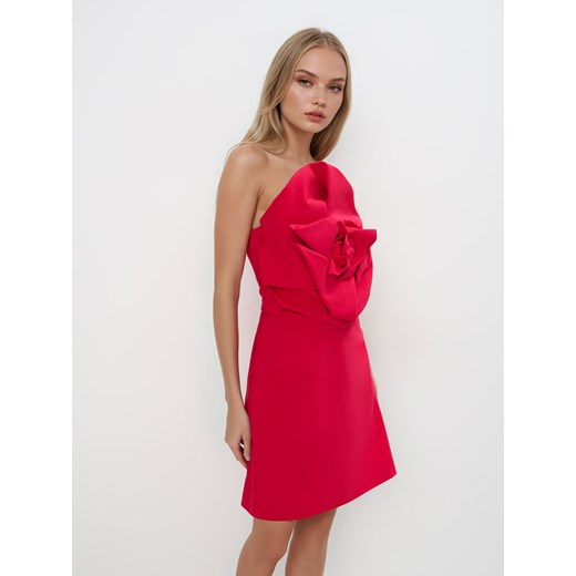 Mohito - Sukienka mini z ozdobną różą - fuksjowy ze sklepu Mohito w kategorii Sukienki - zdjęcie 186719234