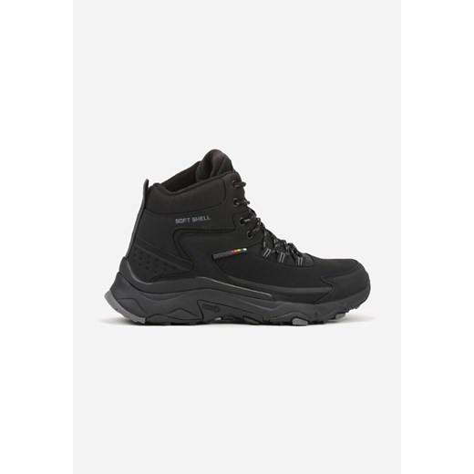 Czarne Buty Trekkingowe Trapery z Technologią Soft Shell Atike ze sklepu born2be.pl w kategorii Buty trekkingowe męskie - zdjęcie 186719661