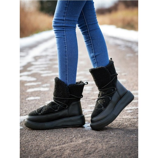 Sinsay - Śniegowce na grubej podeszwie - czarny ze sklepu Sinsay w kategorii Śniegowce damskie - zdjęcie 186720301
