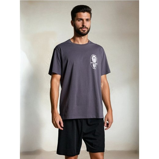 Sinsay - Bawełniana piżama dwuczęściowa z nadrukiem - wielobarwny ze sklepu Sinsay w kategorii Piżamy męskie - zdjęcie 186720333