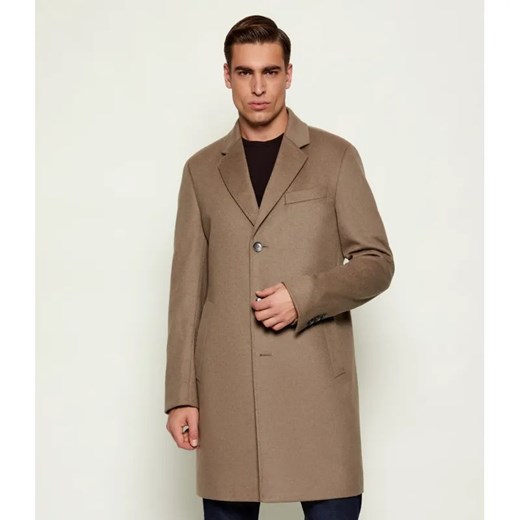 BOSS BLACK Wełniany płaszcz H-Hyde-254 | z dodatkiem kaszmiru ze sklepu Gomez Fashion Store w kategorii Płaszcze męskie - zdjęcie 186720830