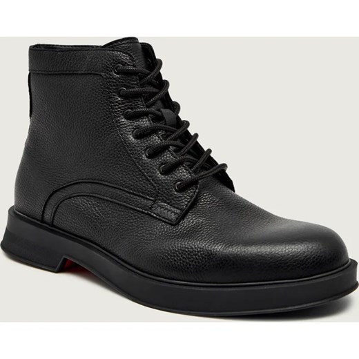 HUGO Skórzane buty wysokie Lenner_halb_grlt ze sklepu Gomez Fashion Store w kategorii Buty zimowe męskie - zdjęcie 186720842