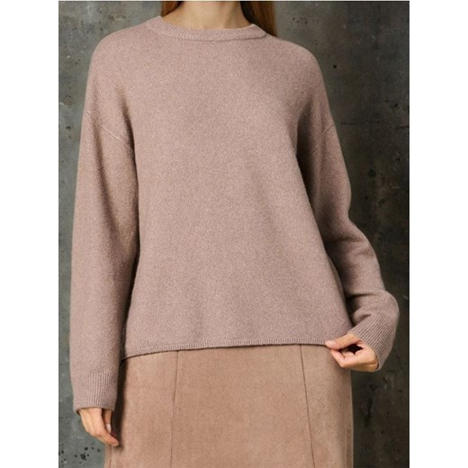 Sinsay - Sweter chunky z domieszką wełny - brązowy - id: 248FJ-84M - marki Sinsay - 186721864 Sinsay - Sweter chunky z domieszką wełny - brązowy ze sklepu Sinsay w kategorii Swetry damskie - zdjęcie 186721864