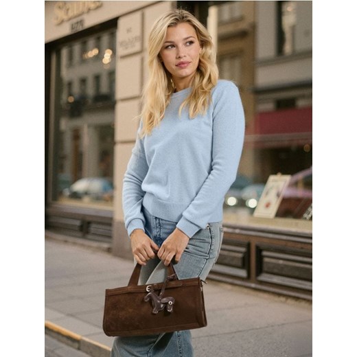 Sinsay - Klasyczny sweter z domieszką wełny - niebieski ze sklepu Sinsay w kategorii Swetry damskie - zdjęcie 186721874