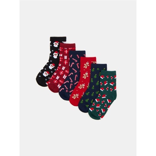Sinsay - Skarpetki z motywem świątecznym 6 pack - wielobarwny - id: 952FZ-MLC - marki Sinsay - 186721894 Sinsay - Skarpetki z motywem świątecznym 6 pack - wielobarwny ze sklepu Sinsay w kategorii Skarpetki dziecięce - zdjęcie 186721894