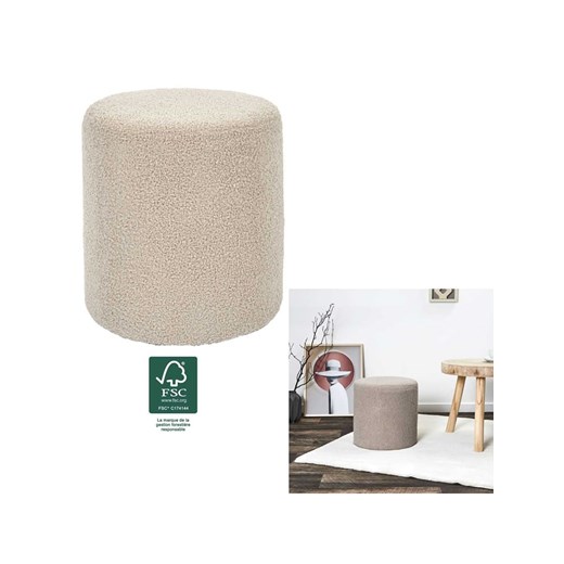 THE HOME DECO FACTORY Puf w kolorze szarobrązowym - wys. 35 x Ø 35 cm ze sklepu Limango Polska w kategorii Pufy i siedziska - zdjęcie 186722352
