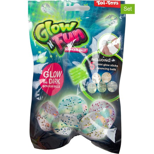 Toi-Toys Piłeczki Flummis (5 sz.) "Glow" - 3+ Toi-toys onesize okazyjna cena Limango Polska