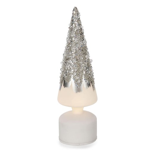 Bizzotto Dekoracyjna lampa LED w kolorze srebrno-białym - wys. 30 cm - id: 17900615 - marki Bizzotto - 186723010 Bizzotto Dekoracyjna lampa LED w kolorze srebrno-białym - wys. 30 cm ze sklepu Limango Polska w kategorii Oświetlenie - zdjęcie 186723010