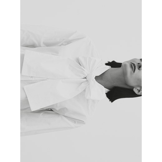 Reserved - Bawełniana koszula z wiązaniem - biały ze sklepu Reserved w kategorii Koszule damskie - zdjęcie 186723512