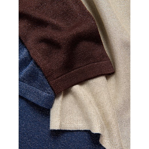 Reserved - Sweter z metalizowaną nitką - brązowy Reserved XL Reserved