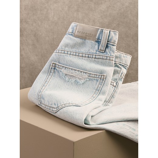 Reserved - Jeansowe szorty bermudy - niebieski ze sklepu Reserved w kategorii Spodenki dziewczęce - zdjęcie 186723540