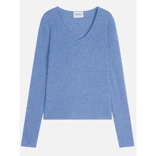 Perfect Cashmere Kaszmirowy sweter &quot;Shannon&quot; w kolorze błękitnym ze sklepu Limango Polska w kategorii Swetry damskie - zdjęcie 186724003