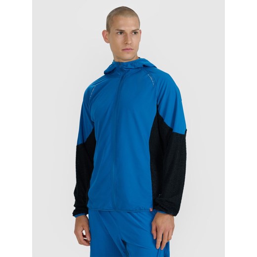 Męska bluza do biegania w terenie 4F 4FWAW25TFSWM582 - niebieska ze sklepu Sportstylestory.com w kategorii Bluzy męskie - zdjęcie 186725851