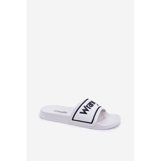 Męskie Klapki Białe WRANGLER AVERELL SLIDER MEN LOW 20251042.1FG ze sklepu ZAZOO w kategorii Klapki męskie - zdjęcie 186726830