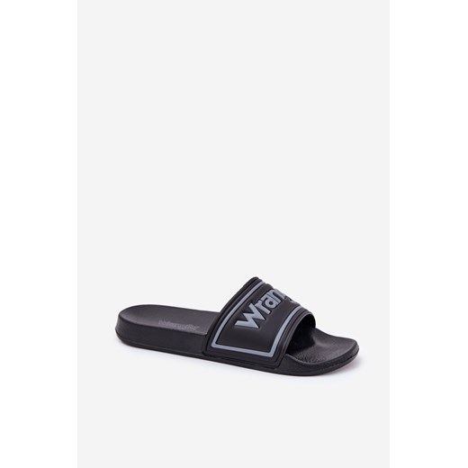 Męskie Klapki Czarne WRANGLER AVERELL SLIDER MEN LOW 20251042.25Y ze sklepu ZAZOO w kategorii Klapki męskie - zdjęcie 186726990