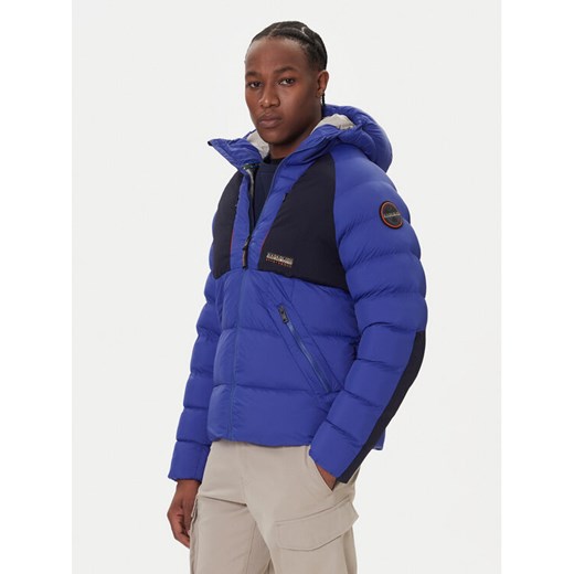 Napapijri Kurtka zimowa Moesa NP0A4I1R Niebieski Regular Fit ze sklepu MODIVO w kategorii Kurtki męskie - zdjęcie 186729382