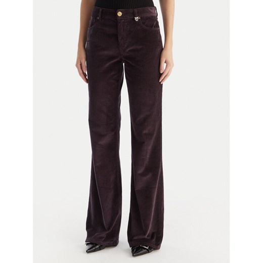 PINKO Spodnie materiałowe Old Velvet 105662 A2WS Fioletowy Regular Fit ze sklepu MODIVO w kategorii Spodnie damskie - zdjęcie 186729404
