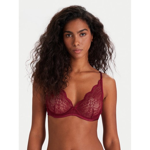 Hunkemöller Biustonosz z fiszbiną 206365 Czerwony ze sklepu MODIVO w kategorii Biustonosze - zdjęcie 186729450