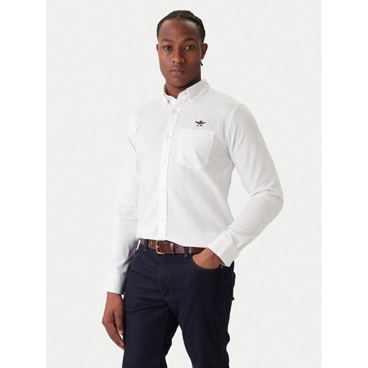 Aeronautica Militare Koszula 252CA1277UCT03532 Biały Regular Fit ze sklepu MODIVO w kategorii Koszule męskie - zdjęcie 186729510