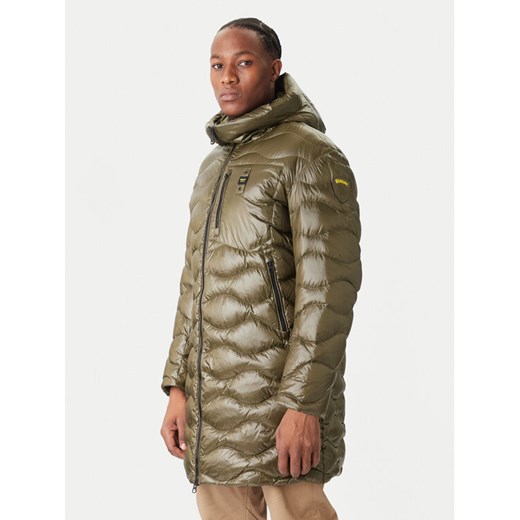 Blauer Płaszcz zimowy Impermeabile 25WBLUK03068 Zielony Regular Fit ze sklepu MODIVO w kategorii Płaszcze męskie - zdjęcie 186729514