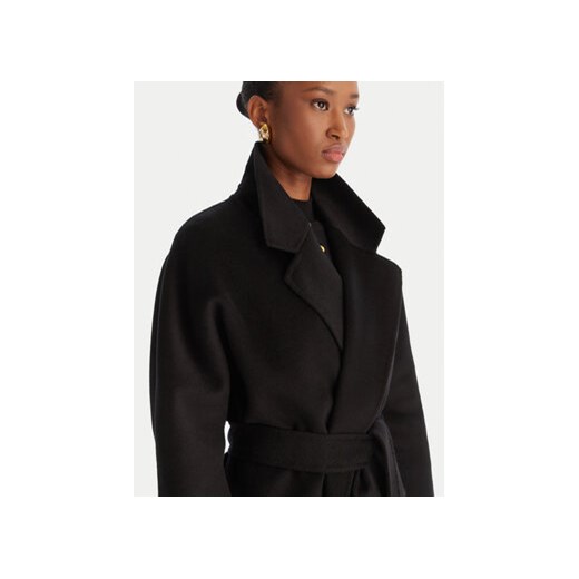 Elisabetta Franchi Płaszcz wełniany CP-68D-56E2-V820 Czarny Regular Fit Elisabetta Franchi 46 MODIVO