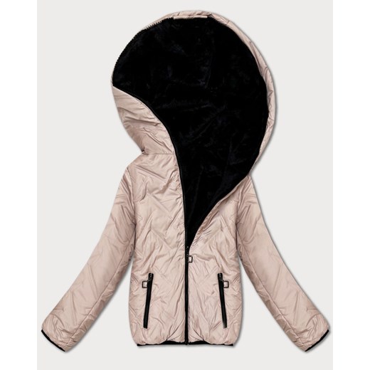 Dwustronna kurtka przejściowa damska S'West nude-czarny (B8546-5101) ze sklepu goodlookin.pl w kategorii Kurtki damskie - zdjęcie 186733334