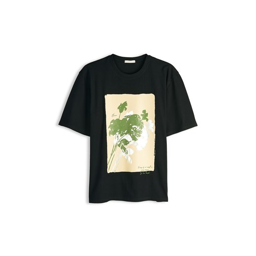 GATE Bawełniany T-shirt z mieszanym nadrukiem 34 ze sklepu gateshop w kategorii Bluzki damskie - zdjęcie 186733633