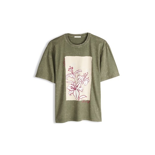 GATE Bawełniany T-shirt z mieszanym nadrukiem 34 ze sklepu gateshop w kategorii Bluzki damskie - zdjęcie 186733634