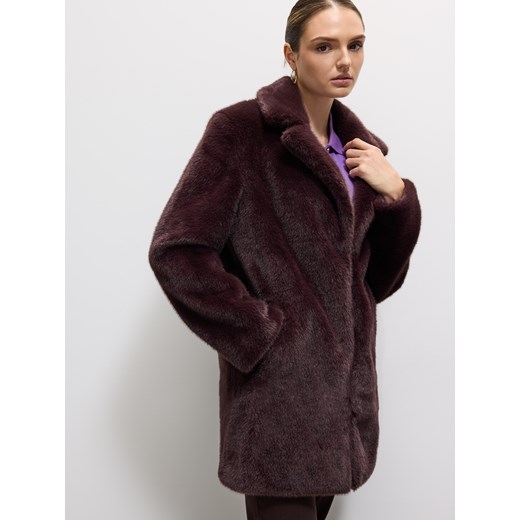 Mohito - Sztuczne futro - ciemnobrązowy Mohito 42 Mohito