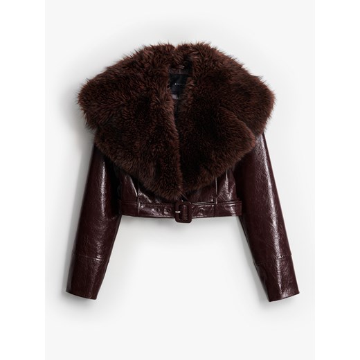 Mohito - Kurtka z futerkiem - ciemny fiolet ze sklepu Mohito w kategorii Kurtki damskie - zdjęcie 186734251