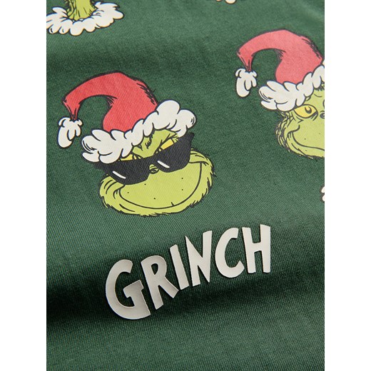 Reserved - Longsleeve Grinch - ciemnozielony Reserved 116 (5-6 lat) Reserved