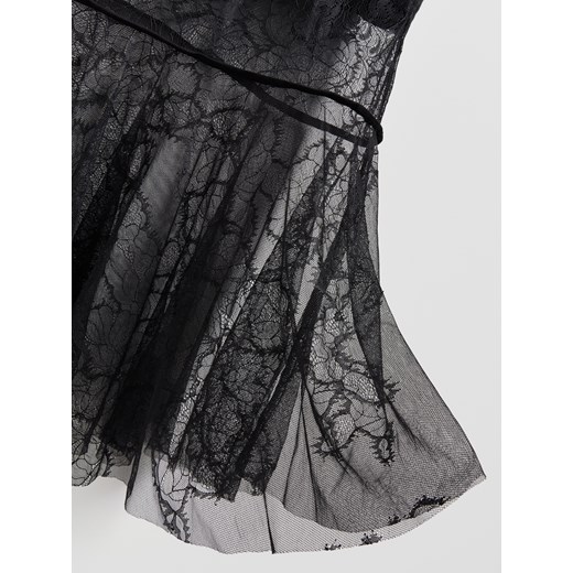 Reserved - Spódnica midi z koronką - czarny Reserved L Reserved