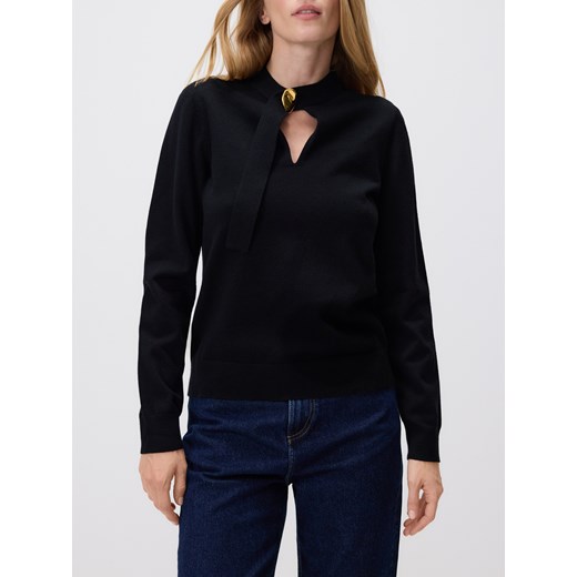Reserved - Cienki sweter z wiskozą - czarny ze sklepu Reserved w kategorii Bluzki damskie - zdjęcie 186734582