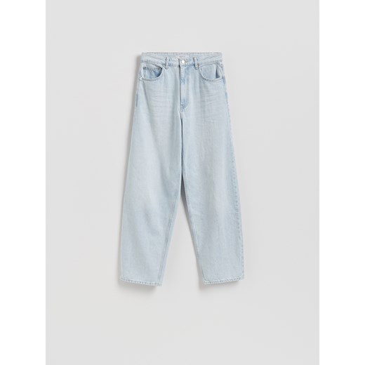 Reserved - Jeansy barrel leg - niebieski ze sklepu Reserved w kategorii Jeansy damskie - zdjęcie 186734691