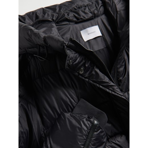 Reserved - Pikowana kurtka z kapturem - czarny Reserved L Reserved