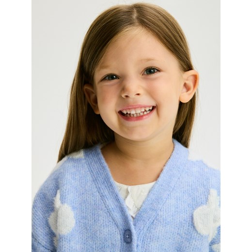 Reserved - Kardigan z domieszką wełny - jasnoniebieski ze sklepu Reserved w kategorii Swetry damskie - zdjęcie 186734854