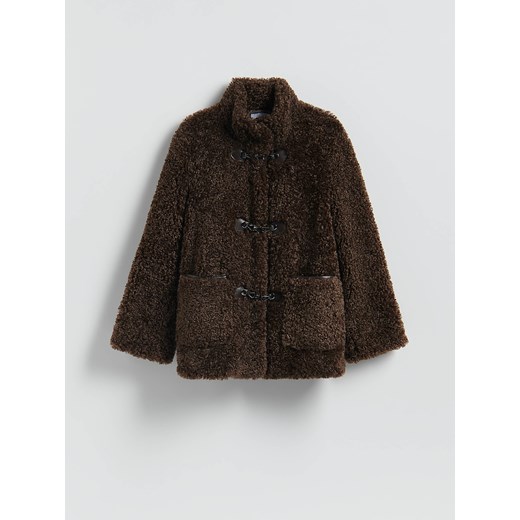 Reserved - Kurtka ze sztucznego baranka - brązowy Reserved XXL Reserved