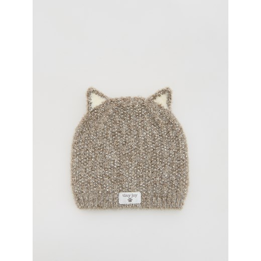 Reserved - Dzianinowa czapka z uszkami - brązowy Reserved 3-5 lat Reserved