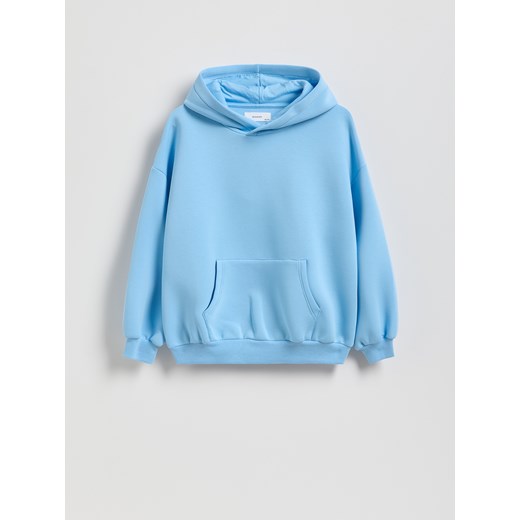 Reserved - Bluza interlock z kapturem - jasnoniebieski - id: 956FJ-05X - marki Reserved - 186734982 Reserved - Bluza interlock z kapturem - jasnoniebieski ze sklepu Reserved w kategorii Bluzy chłopięce - zdjęcie 186734982