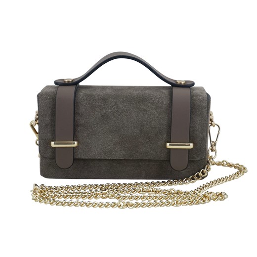 Zamszowa torebka Barberinis wizytowa - Beżowa ciemna ze sklepu butyolivier w kategorii Listonoszki - zdjęcie 186737783