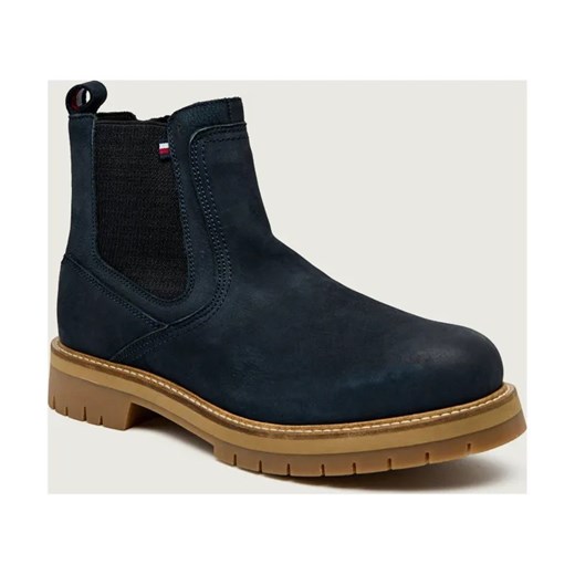 Tommy Hilfiger Sztyblety FLEX CHELSEA | zamsz ze sklepu Gomez Fashion Store w kategorii Buty zimowe męskie - zdjęcie 186737903