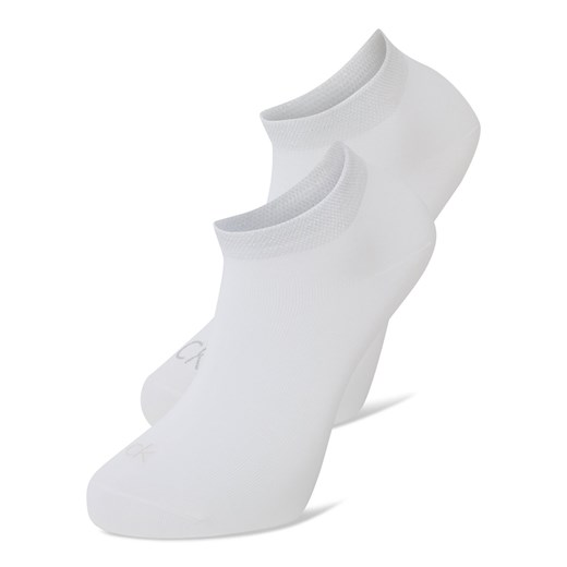 Calvin Klein Damskie skarpetki do trampek w 2-paku Kobiety Modal biały jednolity ze sklepu vangraaf w kategorii Skarpetki damskie - zdjęcie 186738553