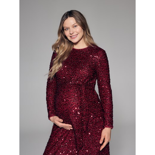 Reserved - Sukienka z cekinami - czerwony ze sklepu Reserved w kategorii Sukienki ciążowe - zdjęcie 186739212