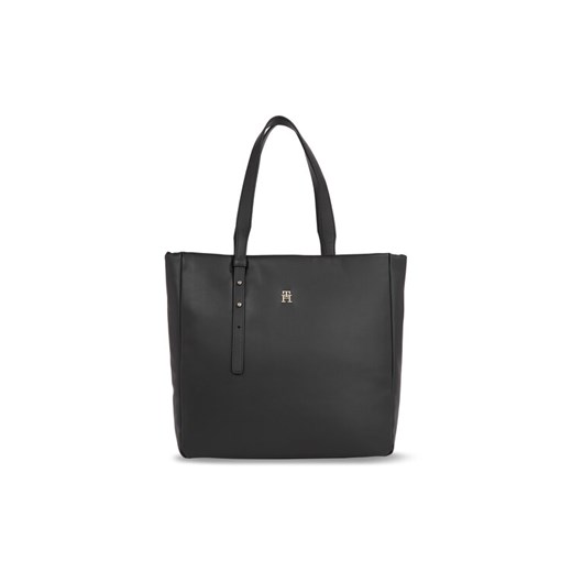 Tommy Hilfiger Torebka Th Soft Tote AW0AW15527 Czarny ze sklepu MODIVO w kategorii Torby Shopper bag - zdjęcie 186740962