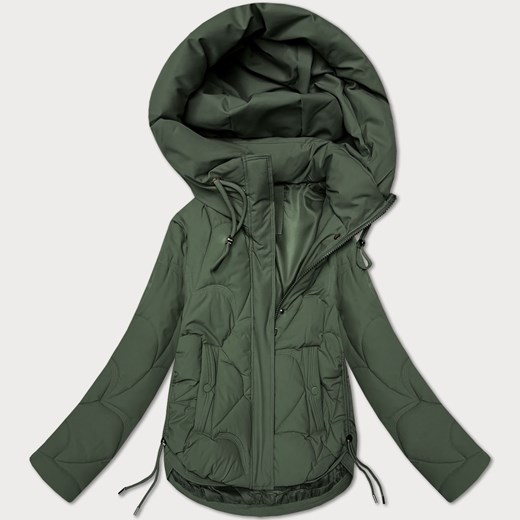 Przejściowa pikowana kurtka damska z kapturem S'West khaki (B8297-11) Goodlookin.pl L (40) goodlookin.pl