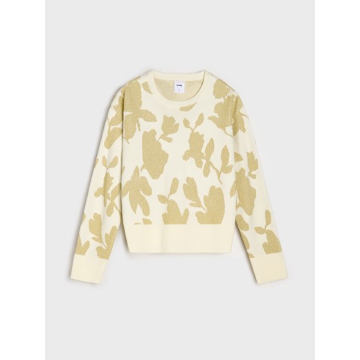 Sinsay - Sweter ze wzorem - kremowy Sinsay S Sinsay