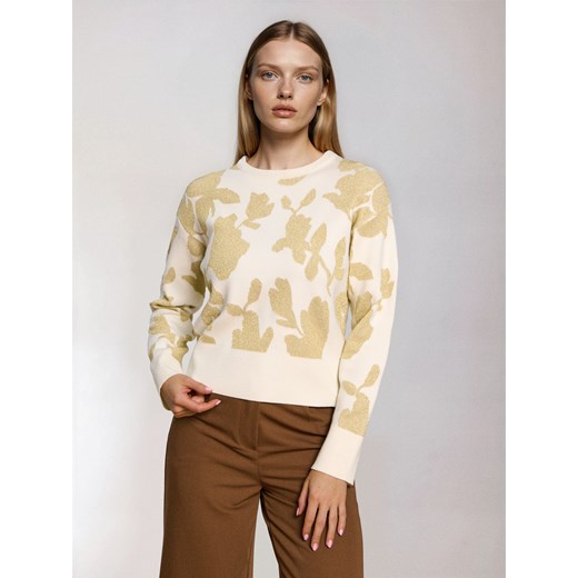 Sinsay - Sweter ze wzorem - kremowy Sinsay XXS Sinsay